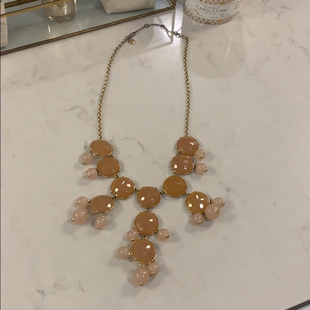 JCrew blush bubble necklace